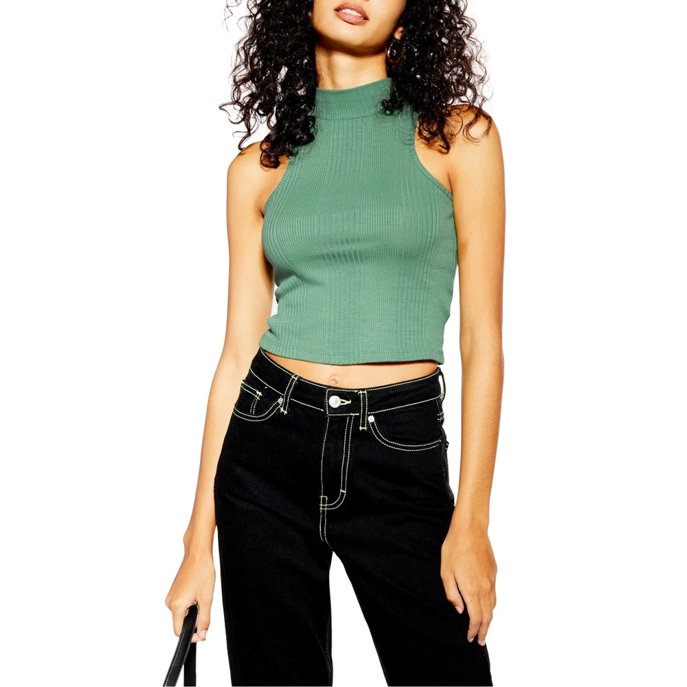 Topshop Sleeveless Crop Top